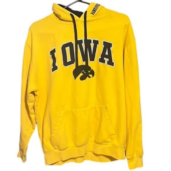 Men's Colosseum Gold Iowa Hawkeyes Arch & Logo Pullover Hoodie Large - Picture 1 of 11